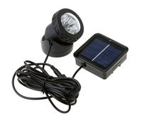 BAZEITFLOW Lampe Solaire Étanche pour Bassin et Aquarium Projecteur LED Décoratif sous Marin avec Lumière Blanc Chaud Éclairage Extérieur pour Jardin et Événements