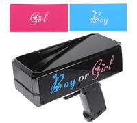 BAZEITFLOW Lance-Billets pour Révélation du Garçon ou Fille Accessoire de Fête Prénatale Noir Jeu Lance-Papier Léger et Résistant pour Animation de Fête Kit 1 Pièce