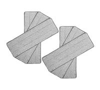 BAZEITFLOW Lingettes Plates de Rechange pour Balai à Franges 36 X 11 CM 6 Pièces Microfibre Lavable et Réutilisable Têtes de Balai Auto-Adhésives pour Nettoyage Sols Bois Dur et