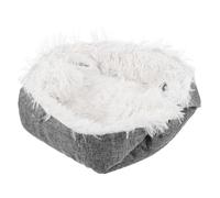 BAZEITFLOW Lit pour Chien et Chat Épais, Coussin Déhoussable Lavable en Coton, Tapis Douillet Gris Clair Intérieur Blanc, Confortable pour Animaux D’intérieur et Voiture, Tapis de Couchage