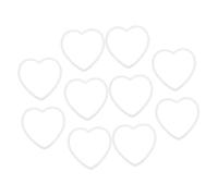 BAZEITFLOW Lot de 10 Anneaux en Plastique de Cœur 145 MM pour Attrape-Rêves DIY Cercles Résistants et Indéformables Accessoires pour Décorations Macramé et Loisirs Créatifs