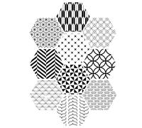 BAZEITFLOW Lot de 10 Autocollants Antidérapants Hexagonaux 20x23 Cm pour Sol et Mur, Colle à Carrelage Résistante, Décoration la Cuisine et Salle de Bain, Protection Adhésive Facile à Poser