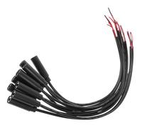 BAZEITFLOW Lot de 10 Câbles Audio Mono 35 MM Connecteur Jack Femelle pour Casque Câble d'Extension Tressé en PVC Cordon de Connexion pour Écouteurs et Haut-Parleurs Usage Domestique et