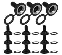 BAZEITFLOW Lot de 10 Capuchons de Protection Étanches pour Interrupteurs à Bascule 12 MM Couvercle Antipoussière Solide Adapté aux Tableaux de Bord et Appareils Électroniques