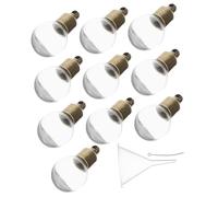 BAZEITFLOW Lot de 10 Pendentifs Breloques Bouteille Verre Transparent 6mm Bouchon à Vis en Bronze, Accessoires DIY pour Bracelets et Colliers, Artisanat Bijoux, Décoration Créative