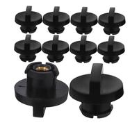 BAZEITFLOW Lot de 10 Set de Set de Caches Vis en Plastique Noir pour Tronçonneuse à Essence, Écrous de Carter avec Verrouillage Rapide, Protection Filtre à Air pour Bûcheronnage en Extérieur