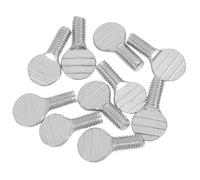 BAZEITFLOW Lot de 10 Vis à Oreilles en Acier Inoxydable pour Brochette Rotative, Fixation Robuste Compatible Friteuse à Air et Four Électrique, Accessoires Barbecue et Air Fryer,