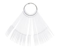 BAZEITFLOW Lot De 100 Bâtonnets D'échantillons D'ongles Transparentes, Palette Éventail Oval Ballet Pour Vernis à Ongles, Anneau Organisation, Affichage Nail Art, Fournitures Salon Manucure