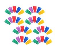 BAZEITFLOW Lot de 100 Capuchons de Protection pour Connecteurs Ethernet Cat5 Cat6 Cat7 Gaines Rigides en Plastique Multicolores Caches pour Câbles Réseau Protection Fiable pour Câbles de