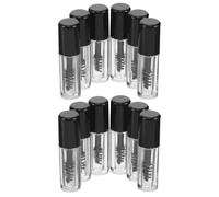 BAZEITFLOW Lot de 12 Tubes de Mascara Vides 08 Ml Transparents avec Brosse Intégrée Mini Flacons Rechargeables en Plastique pour Maquillage Voyage et Retouches Quotidiennes