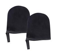 BAZEITFLOW Lot de 2 Applicateurs Autobronzants Noirs en Flocage, Taille Petite, Doux et Réutilisables pour Application Uniforme de Mousse et Lotion Autobronzante sur Visage, Corps et Zones