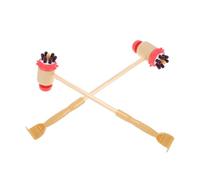 BAZEITFLOW Lot de 2 Bâtons de Massage Musculaire Manuels en Plastique Masseurs Portatifs pour Dos et Lombaires Outils Ergonomiques Multifonctions pour Relaxation et Soulagement à Domicile