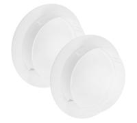 BAZEITFLOW Lot de 2 Caches Muraux Blancs pour Conduits de Ventilation Cuisine, Bouchons de Réparation D’orifice de Tuyau Mural de Diamètre 152-168 Mm, Couvercles Étanches Résistants