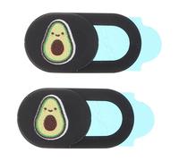 BAZEITFLOW Lot de 2 Caches Webcam Coulissants Motif Avocat Protection Discrète pour Ordinateur Portable Ultra-Fins et Faciles à Utiliser Protection Vie Privée pour Webcam