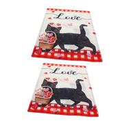 BAZEITFLOW Lot de 2 Drapeaux de Jardin Double Face pour Saint-Valentin Décoration Extérieure Résistante à la Déchirure Taille 46 CM Motifs « Bienvenue à Notre Piscine » pour Jardin