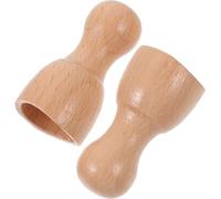 BAZEITFLOW Lot de 2 Outils de Massage en Bois Ventouses de Massage Portables Petites Masseur Manuel pour Dos Cou et Cuisses pour Usage Domestique et Voyages