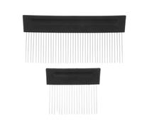 BAZEITFLOW Lot De 2 Peignes À Peindre en Acier Inoxydable Outil De Grainage pour Texture Murale Et Bords Peigne À Texture pour Loisirs Créatifs Peintres Et Bricoleurs 13.00 X 11.00 X 1.50 Cm