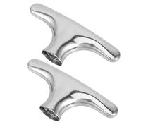 BAZEITFLOW Lot de 2 Poignées Inox Brossé pour Buffet, Poignée de Service Résistante, Compatible Porte de Chauffe-plats, Accessoires de Restauration Professionnelle, Usage Hôtelier