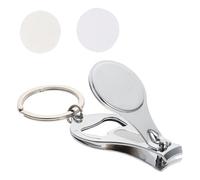 BAZEITFLOW Lot de 2 Porte-clés Créatifs en Aluminium et Acier Inoxydable Coupe-ongles Décoratif, Accessoires Multifonctions Maison Bureau