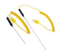 BAZEITFLOW Lot de 2 Thermocouples de Type K Sonde en Acier Inoxydable, Capteur de Température Rigide pour Mesure Précise de Surface et Liquide, Compatible Contrôle Industriel et Laboratoire