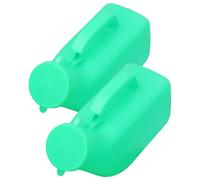 BAZEITFLOW Lot De 2 Urinoirs Masculins 1200 Ml Épaissis Réutilisables Couvercle Vert Portable Léger Utilisable En Position Multiple Pour Usage Quotidien Soins à Domicile Et Hospitaliers