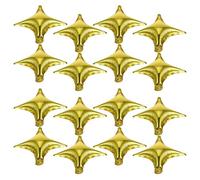 BAZEITFLOW Lot de 20 Ballons Aluminium 10 Pouces D’Étoile Carrée Dorée Décorations pour Fête Mariage et Anniversaire Ballons de Fête Résistants pour Ambiance Festive