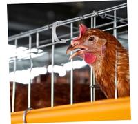 BAZEITFLOW Lot de 20 Clips De Cage en Acier Renforcé 4.5 Cm, Crochets De Porte Antidérapants pour Cages à Poulets, Réparation Et Fixation Solide, Usage Élevage Et Animaux De Compagnie