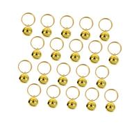 BAZEITFLOW Lot de 20 Cloches en Cuivre Doré 14 MM Cloches de Noël Suspendues Décoratives Pendentifs pour Animaux de Compagnie Décorations Festives pour Sapin et Bricolage