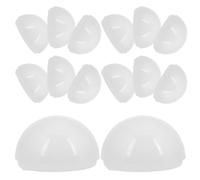 BAZEITFLOW Lot de 20 Demi-coques en Polycarbonate pour Ampoules Led, Abat-jour Sphérique 35 Mm Transparent pour Miroir de Maquillage, Éclairage Uniforme pour Luminaire de Salle de Bain