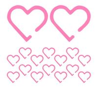 BAZEITFLOW Lot de 20 Étiquettes pour Verres en Acrylique Rose de Cœur Marqueurs Décoratifs Réutilisables pour Verres à Vin Accessoire de Fête pour Mariages Anniversaires et Événements