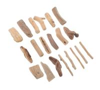 BAZEITFLOW Lot de 20 Morceaux de Bois Flotté Naturel pour Bricolage et Décoration Aquarium Bois Poli à la Main Dimensions 3-20 CM Poids 2-10 G Décor Rustique et Créatif pour Loisirs