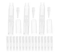 BAZEITFLOW Lot de 20 Stylos Pinceaux Rechargeables pour Gloss à Lèvres 5 Ml Transparents à Rotation Tubes Cosmétiques Vides Applicateur Doux pour Maquillage Soin des Lèvres et Cuticules