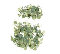 BAZEITFLOW Lot de 3 Anneaux de Bougie en Eucalyptus Artificiel 8 Cm, Couronnes Décoratives pour Bougies Piliers, Feuilles de Style Campagnard, Décoration de Table et Fête