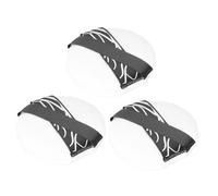 BAZEITFLOW Lot de 3 Bouffées de Maquillage Épaisses en Flocage Blanc pour Visage, Effet Naturel et Toucher Confortable, pour Usage à Domicile Salon de Beauté