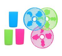 BAZEITFLOW Lot de 3 Sets de Couvercles et Bacs Récupérateurs en Silicone pour Machine à Granita Ninja Slushie Fs300 Fs301, Accessoires Résistants à Haute Température, Poignées Ergonomiques