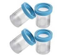 BAZEITFLOW Lot de 4 Boîtes D’Élevage Flottantes pour Aquarium Bleu Grand Format Séparateur Multifonctionnel D’Alevins en Plastique Incubateur D’Isolement pour Guppys Bettas Crevettes -