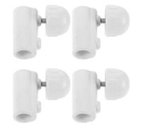 BAZEITFLOW Lot de 4 Connecteurs D'expansion Réglables de Perfusion Hôpital 22 Mm à 19 Mm en Plastique Blanc, Accessoires Médicaux Réutilisables pour Supports, Usage Hospitalier et