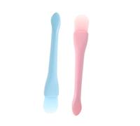 BAZEITFLOW Lot De 4 Pinceaux Pour Masque Facial : Outils De Beauté À Double Extrémité En Silicone Pour L'application De Masques Faciaux, De Crèmes De Soin Et De Fonds De Teint