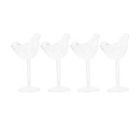 BAZEITFLOW Lot de 4 set de Verres Verres à Cocktail Forme d'Oiseau 180 Ml pour Apéritif et Boissons Raffinées Design Original et Pratique