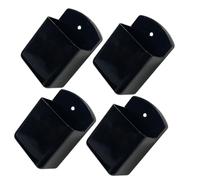 BAZEITFLOW Lot de 4 Supports Muraux Adhésifs pour Télécommandes, Organisateur de Rangement Mural en Plastique Réutilisable, Support de Télécommande Noir sans Perçage, pour Salon et Bureau