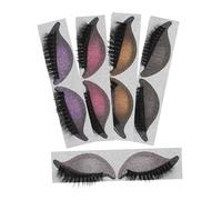 BAZEITFLOW Lot de 5 Paires Patch Adhésif pour Fard à Paupières et Faux Cils Intégrés, Format Compact, Matériau Léger Respirant, Maquillage Express pour Femmes, Soirées et Bals