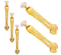 BAZEITFLOW Lot de 5 Pinces à Charbon de Bois en Fer à Motifs Floraux Gravés Pinces à Brûler Parfumé pour Cônes et Charbon D’Parfum Accessoires pour Parfum Vintage pour Contemplation et