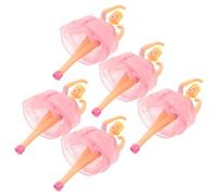 BAZEITFLOW Lot de 5 Poupées Princesse Danseuse de Ballet Doré et Rose Accessoires pour Boîte à Musique Figurines Décoratives pour Boîte Bijoux Musicale Décoration Intérieure Enchantée