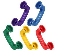 BAZEITFLOW Lot de 5 Téléphones Chuchoteurs Jouets Sensoriels en Abs, Couleurs Vives, pour Activités D’Apprentissage Phonétique et Soutien du Langage à Domicile