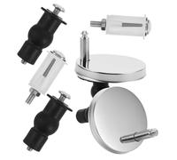 BAZEITFLOW Lot De 6 Boulons Et Écrous Pour Abattant De Toilette : Fixations Robustes De Remplacement Pour Montage Supérieur, Noir