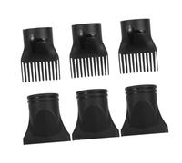 BAZEITFLOW Lot De 6 Embouts Diffuseurs Et Peigne Universels Pour Sèche-cheveux, Accessoire Coiffage Cheveux Bouclés, Format Compact, Usage Voyage Et Salon, Plastique Résistant