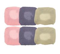 BAZEITFLOW Lot de 6 Lingettes de Rechange pour Brosse de Exfoliante Moufles Exfoliant Corps en Tissu Doux Couleurs Gris Vert Rose Recharge Lavable pour Nettoyage Complet du Dos Corps