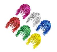 BAZEITFLOW Lot de 6 Perruques Décoratives à Paillettes Multicolores pour Cosplay Fêtes Costumées et Carnavals Perruques Brillantes Festives pour Soirées et Bals Masqués