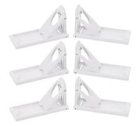 BAZEITFLOW Lot de 6 Verrous de Sécurité en Plastique Blanc pour Portes Coulissantes Fenêtres et Placards Verrou Plat Compatible Portes Coulissantes à Rails Protection Garçon et Filles