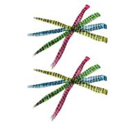 BAZEITFLOW Lot de 8 Extensions à Clips Lisses Imprimé Léopard Postiches Synthétiques Longs Droits Accessoires Cheveux Colorés pour Femmes et Adolescentes Coiffure Soirée et Fête sans